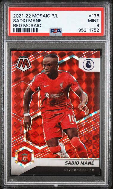 Sadio Mane - Red Mosaic - PSA 9 - Panini Mosaic Premier League 2021/22