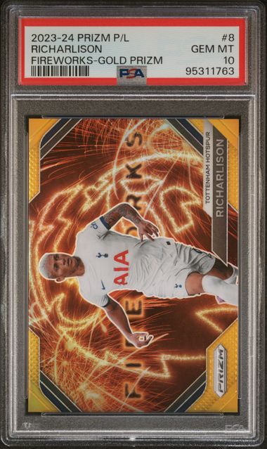 Richarlison - Fireworks Gold /10 - PSA 10 - Panini Prizm Premier League 2023/24