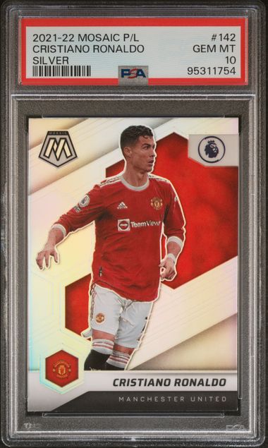 Cristiano Ronaldo - Silver - PSA 10 - Panini Mosaic Premier League 2021/22