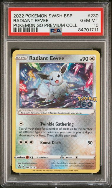 Radiant Eevee - PSA 10 - Black Star Promo - Pokemon GO SWSH230 - Pokemon