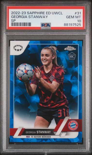 Georgia Stanway - Rookie Image Variation - PSA 10 - TOPPS Sapphire UWCL 2022/23