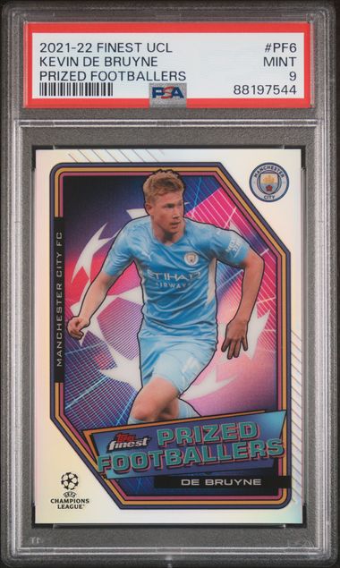 Kevin De Bruyne - Prized Footballers - PSA 9 - TOPPS Finest UCL 2021/22