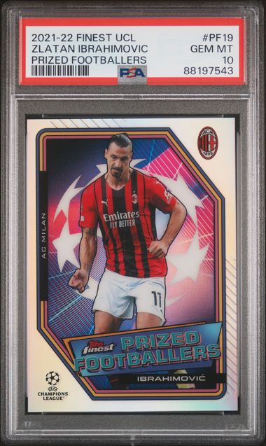 Zlatan Ibrahimovic - Prized Footballers - PSA 10 - TOPPS Finest UCL 2021/22