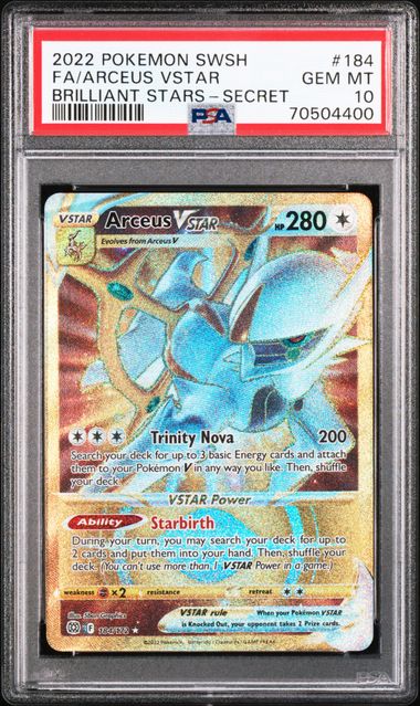 Arceus VSTAR - PSA 10 - Gold Secret Rare - Brilliant Stars 184/172 - Pokemon