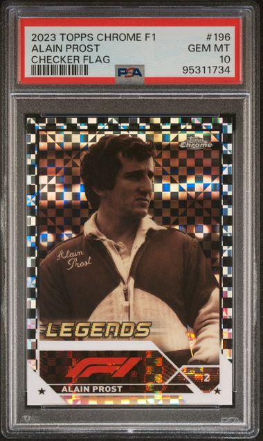 Alain Prost - Legends Checker Flag - PSA 10 - TOPPS Chrome F1 2023