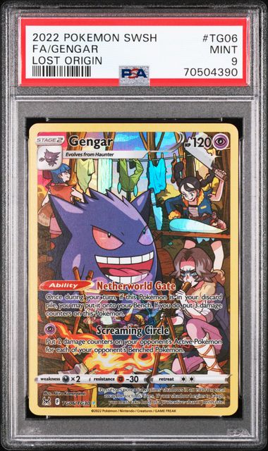 Gengar - PSA 9 - Trainer Gallery - Lost Origin TG06/TG30 - Pokemon