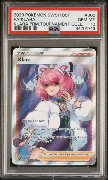 Klara - PSA 10 - Full Art Black Star Promo SWSH302 - Pokemon