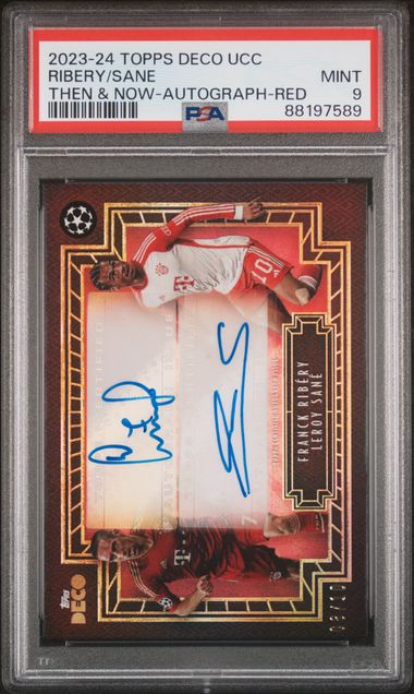 Franck Ribery & Leroy Sane - Dual Auto Red /10 - PSA 9 - TOPPS Deco UCC 2023/24