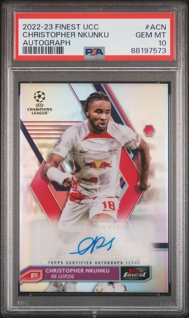 Christopher Nkunku - Auto - PSA 10 - TOPPS Finest UCC 2022/23