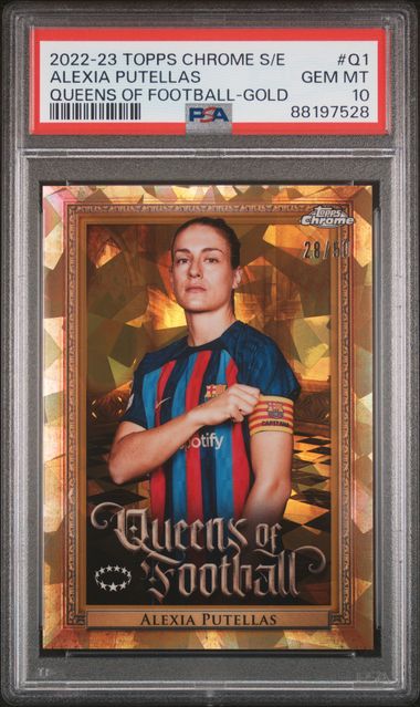 Alexia Putellas - Queens Of Football Gold /50 - PSA 10 - TOPPS Sapphire UWCL 2022/23