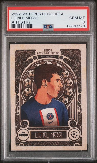 Lionel Messi - Artistry - PSA 10 - TOPPS Deco UEFA 2022/23