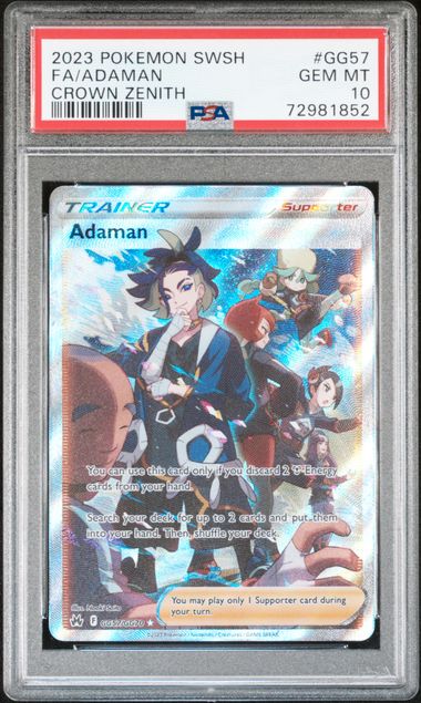 Adaman - PSA 10 - Full Art Galarian Gallery - Crown Zenith GG57/GG70 - Pokemon