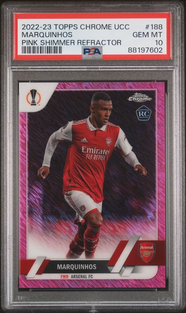 Marquinhos - Rookie Pink Shimmer /250 - PSA 10 - TOPPS Chrome UCC 2022/23