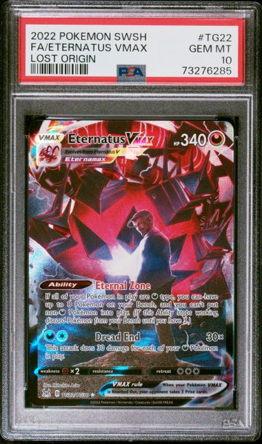 Eternatus VMAX - PSA 10 - Full Art Trainer Gallery - Lost Origin TG22/TG30 - Pokemon