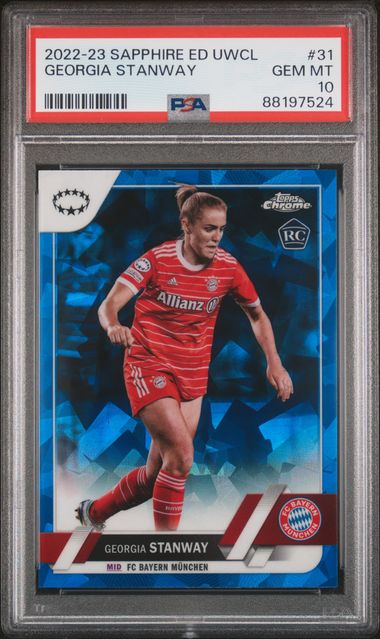 Georgia Stanway - Rookie - PSA 10 - TOPPS Sapphire UWCL 2022/23