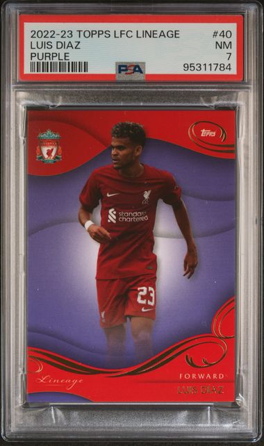 Luis Diaz - Purple /15 - PSA 7 - TOPPS Liverpool Lineage 2022/23