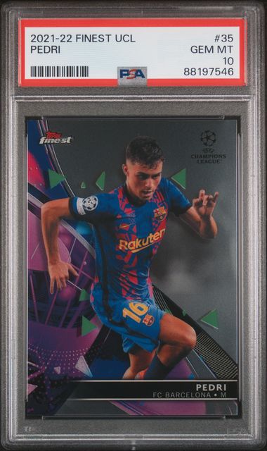 Pedri - PSA 10 - TOPPS Finest UCL 2021/22