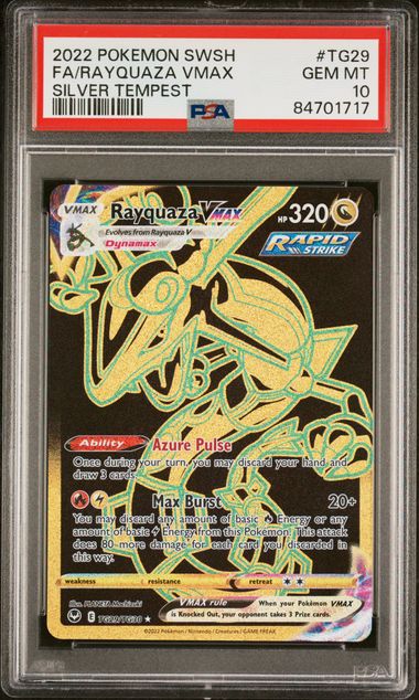 Rayquaza VMAX - PSA 10 - Trainer Gallery - Silver Tempest TG29/TG30 - Pokemon