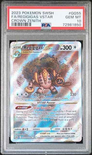 Regigigas VSTAR - PSA 10 - Galarian Gallery - Crown Zenith GG55/GG70 - Pokemon