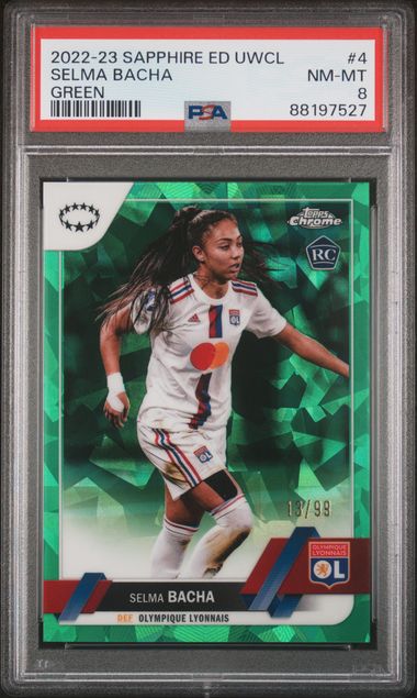 Selma Bacha - Rookie Green /99 - PSA 8 - TOPPS Sapphire UWCL 2022/23